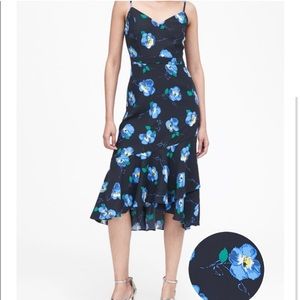 NWT Banana Republic Women's Floral Midi Dress with Ruffles - size 4
